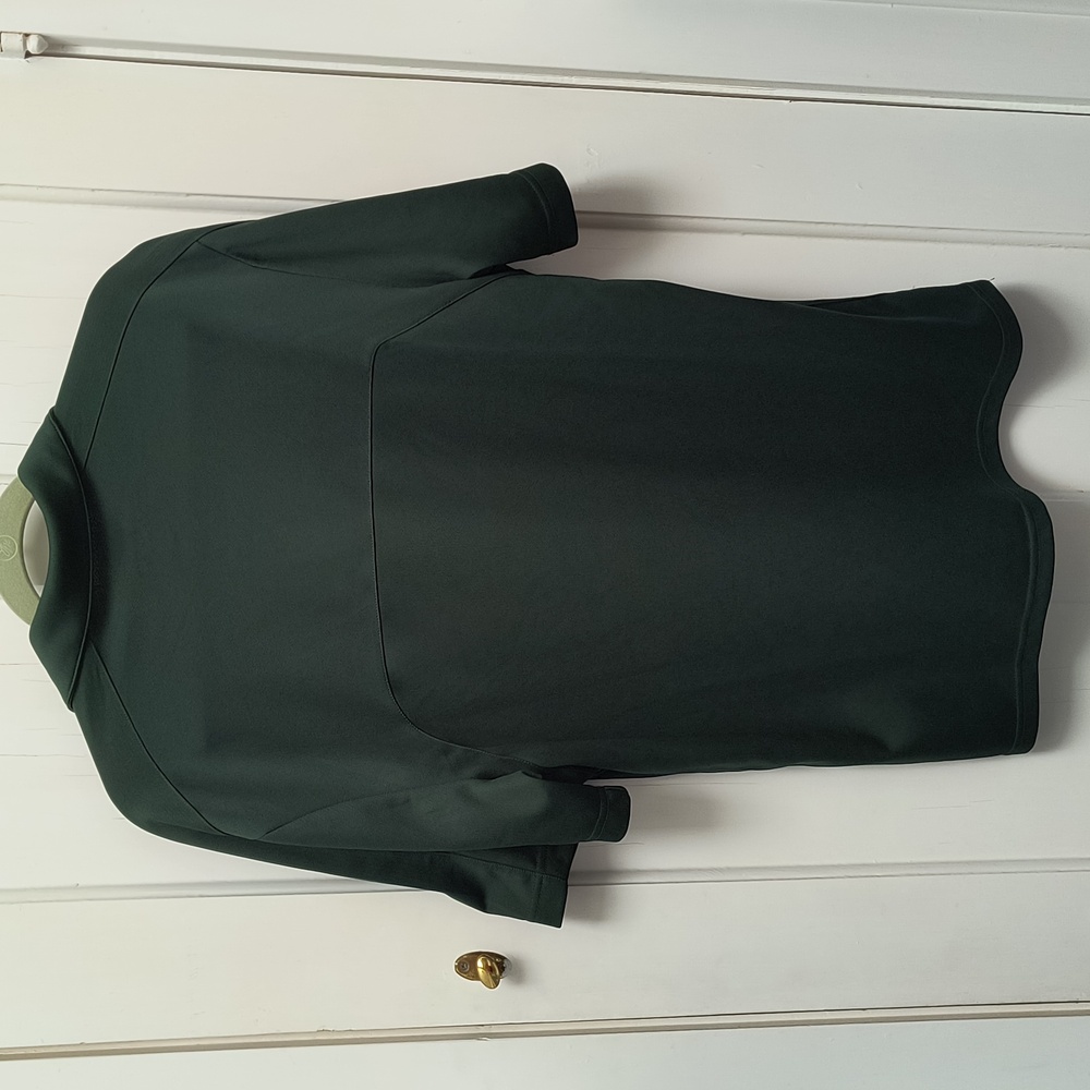 Nike Men's Dark Green Dri-FIT Zippered Polo Shirt - Size Medium - Picture 4 of 9
